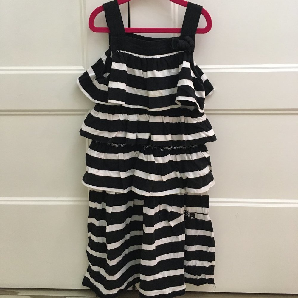 Sonia Rykiel Girls Cotton Striped Dress - 8 yrs